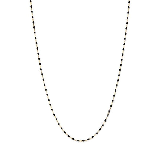 Image of Necklaces. Productname: 45cm Beaded Necklace in 18kt Fine Gold-Plated Sterling Silver in Silver colour by brand - Bevilles