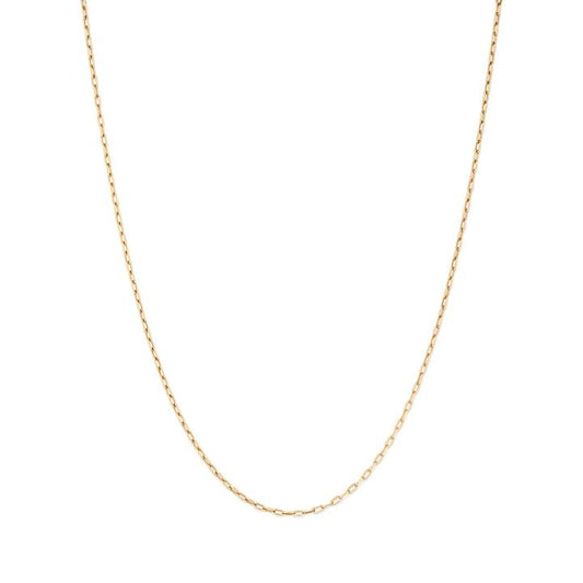 Image of Necklaces. Productname: 55cm 2mm Width Paperclip Chain Necklace in 9kt Yellow Bonded Gold in Gold colour by brand - Bevilles
