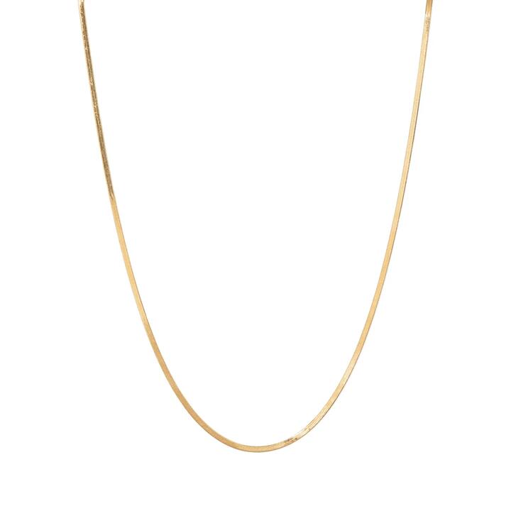 Image of Necklaces. Productname: 45cm 3mm Width Herringbone Chain Necklace in 9kt Yellow Gold in Gold colour by brand - Bevilles