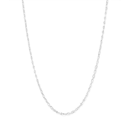 Image of Necklaces. Productname: 50cm 3mm Width Figaro Paperclip Chain in Sterling Silver in Silver colour by brand - Bevilles