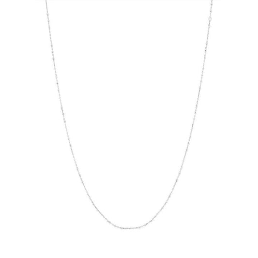 Image of Necklaces. Productname: 50cm Station Ball Paperclip Chain Necklace in Sterling Silver in Silver colour by brand - Bevilles