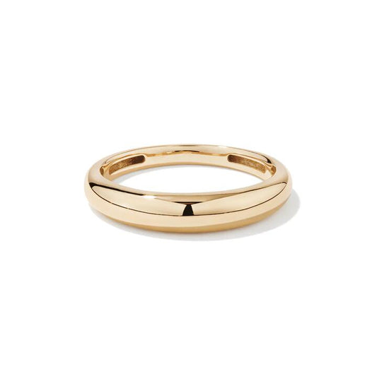 Image of Jewelry. Productname: Slim Dome Ring in 9kt Yellow Gold in Gold colour by brand - Bevilles