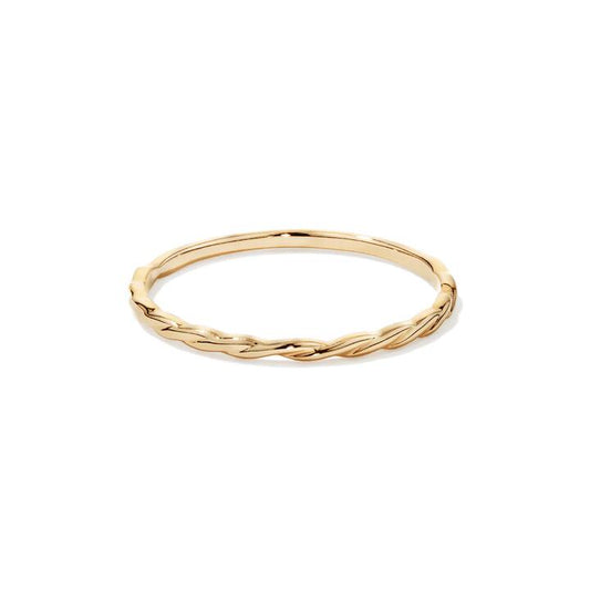 Image of Jewelry. Productname: Twist Ring in 9kt Yellow Gold in Gold colour by brand - Bevilles