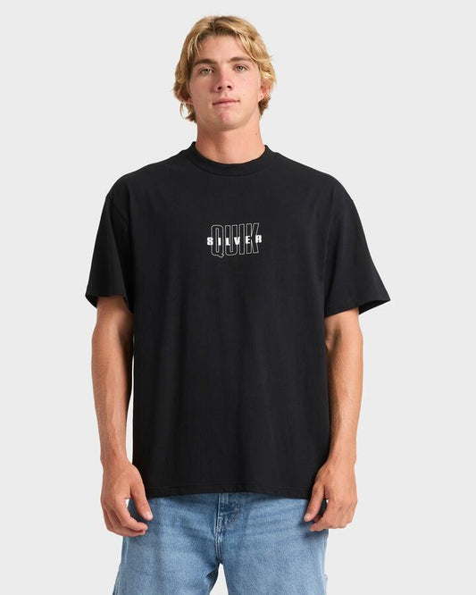Image of T-Shirts. Productname: Quiksilver Mens Blurred Lines T-Shirt Black - in Black colour by brand - Quiksilver