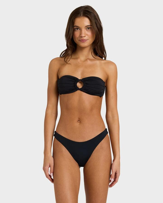 Image of a model wearing Tops. Productname: Roxy - Womens Sd Beach Classics Bandeau Bikini Top - Anthracite - in Anthracite colour by brand - Roxy