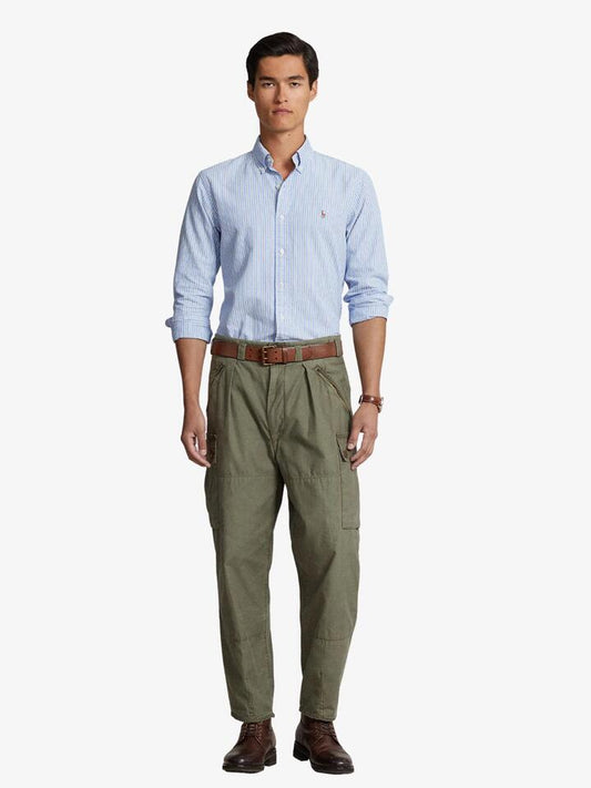 Image of Footwear. Productname: Polo Ralph Lauren Classic Fit Striped Oxford Shirt in Blue/Multi colour by brand - Polo Ralph Lauren