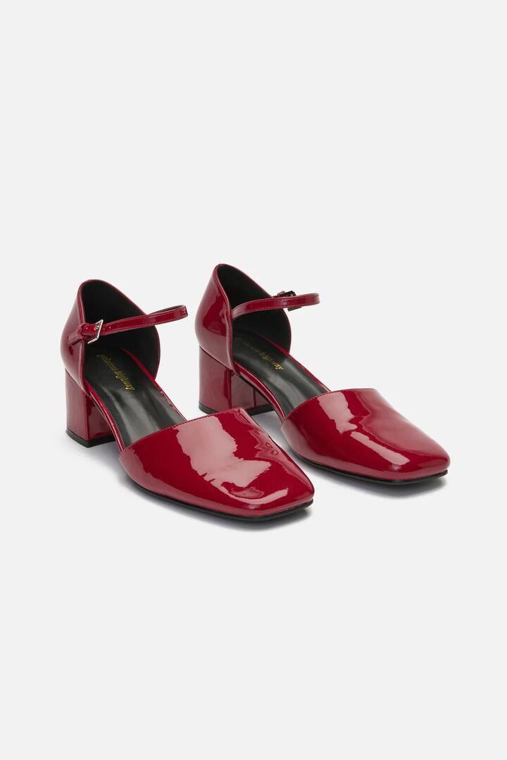 Image of Heels. Productname: Plum Sweet Buckle Heel in Plum colour by brand - Princess Highway