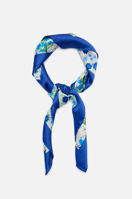 Image of Accessories. Productname: Cat & Flora Satin Scarf in Blue colour by brand - Princess Highway