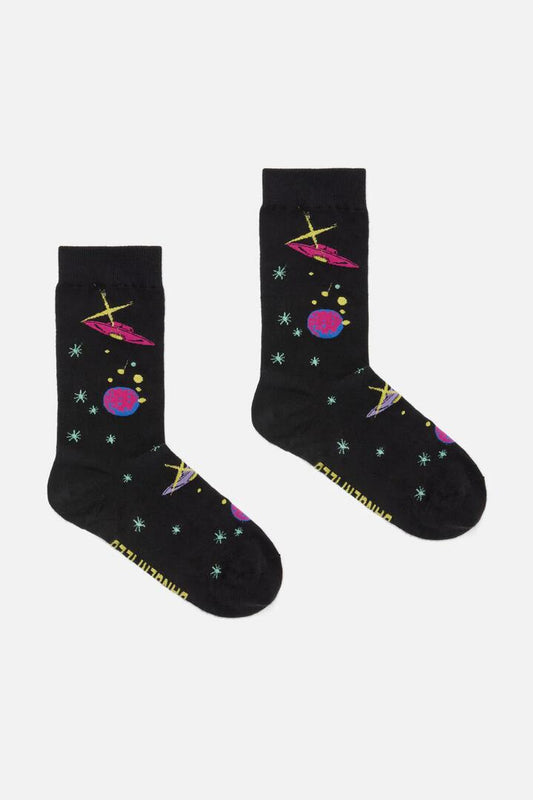 Image of Socks. Productname: Galactic Sock in Black colour by brand - Dangerfield