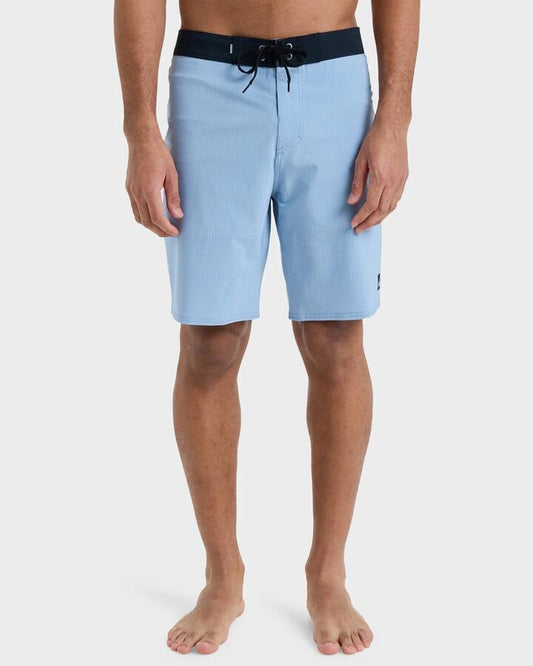 Image of Swimwear. Product name - Quiksilver Mens Highline Straight 19" Boardshorts Ashley Blue in Ashley Blue colour by brand - Quiksilver