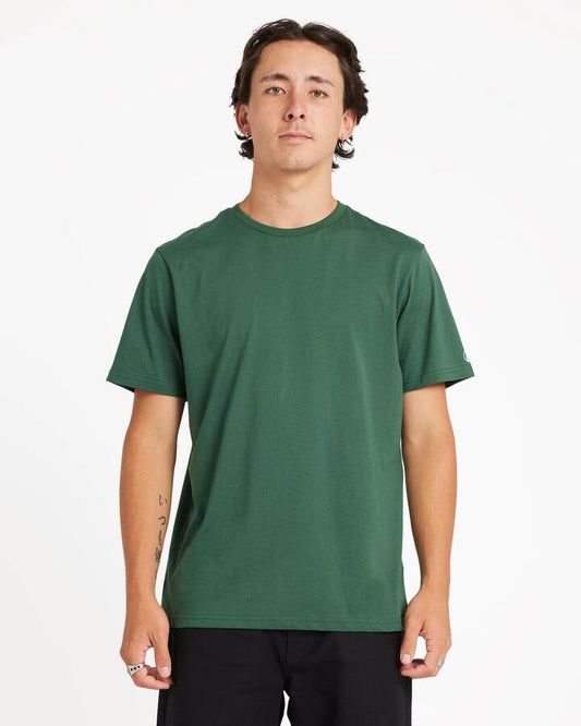 Image of T-Shirts. Product name - Volcom Mens Aus Solid T-Shirt Billiard in Billiard colour by brand - Volcom