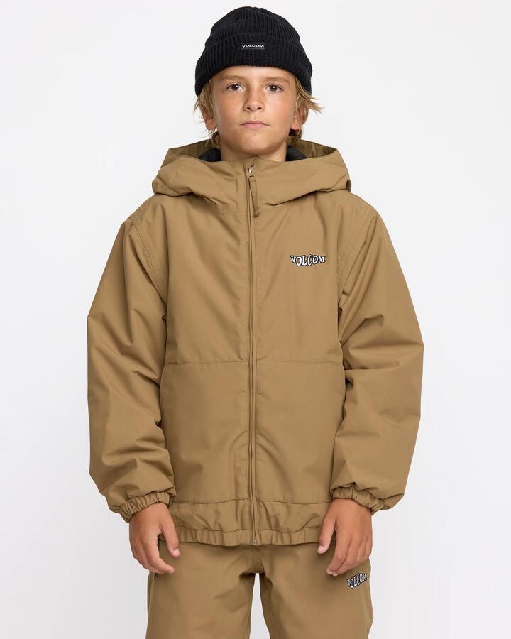 Image of Coats & Jackets. Productname: Volcom Boys 8-16 Chaos Full Zip Snow Jacket Bronze - in Bronze colour by brand - Volcom