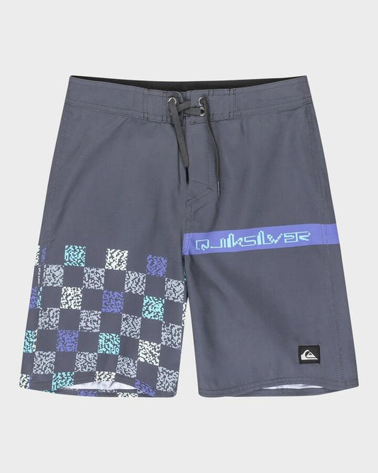 Image of Swimwear. Product name - Quiksilver Boys 8-16 Everyday 17" Boardshorts Iron Gate Next Gen Eng in Iron Gate Next Gen Eng colour by brand - Quiksilver