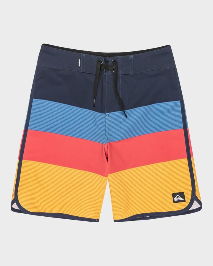 Image of Swimwear. Product name - Quiksilver Boys 8-16 Surfsilk 17" Boardshorts Mineral Yellow Tijuana in Mineral Yellow Tijuana colour by brand - Quiksilver