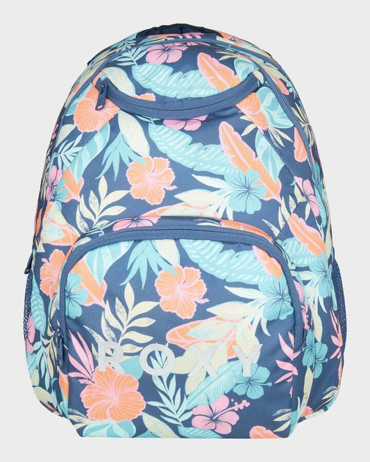 Image of Bags. Productname: Roxy Shadow Swell Backpack Vintage Indigo Tropical Advent - in Vintage Indigo Tropical Advent colour by brand - Roxy