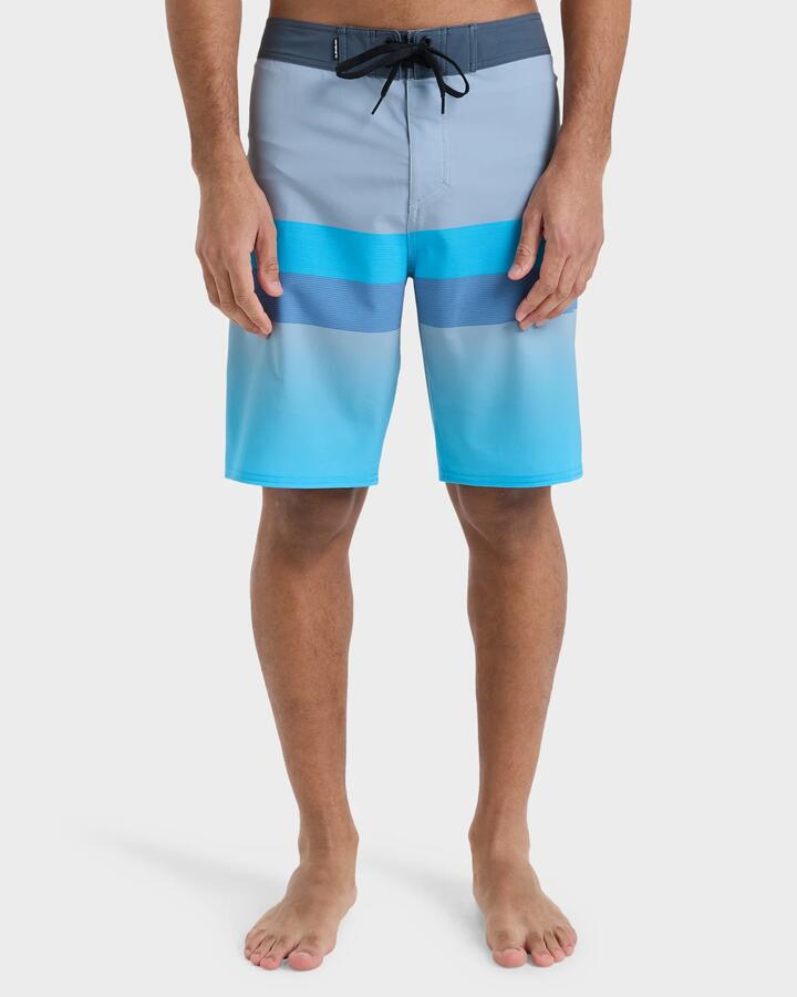 Image of Swimwear. Product name - Quiksilver Mens Surfsilk Straight 20" Boardshorts Quarry Reconnect Stripe in Quarry Reconnect Stripe colour by brand - Quiksilver