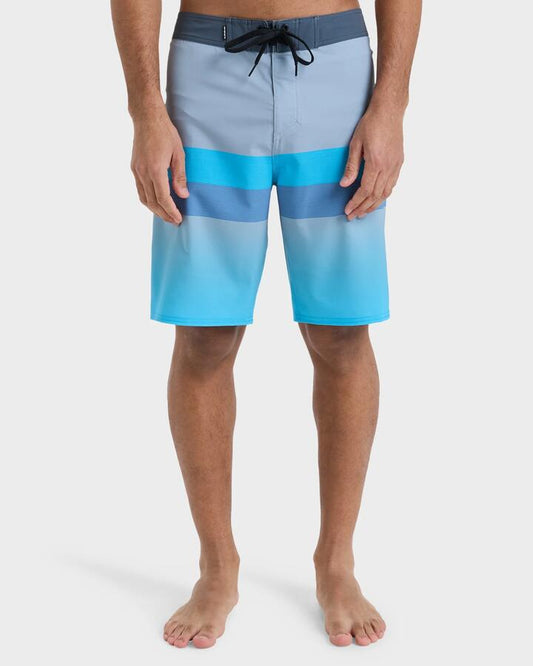 Image of Swimwear. Product name - Quiksilver Mens Surfsilk Straight 20" Boardshorts Quarry Reconnect Stripe in Quarry Reconnect Stripe colour by brand - Quiksilver