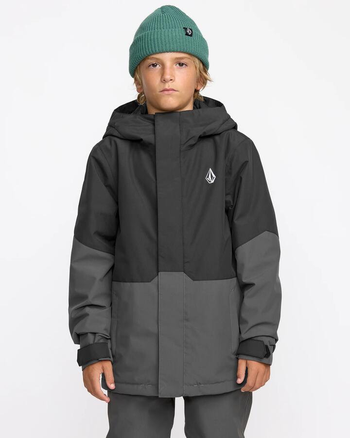 Image of Coats & Jackets. Product name - Volcom Boys 8-16 Vernon Insulated Snow Jacket Black in Black colour by brand - Volcom