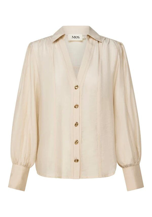 Image of Blouses. Productname: Astra Blouse in Pearl colour by brand - MOS The Label