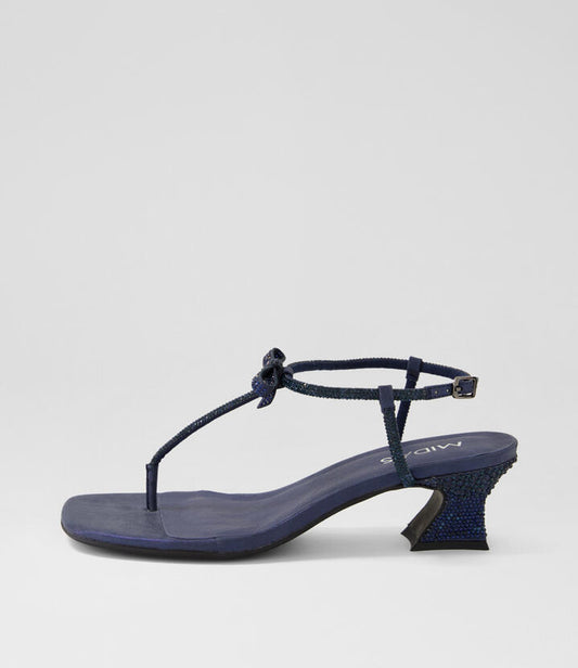 Image of Sandals. Productname: Vitali Navy Fabric Sandals in NAVY colour by brand - MIDAS
