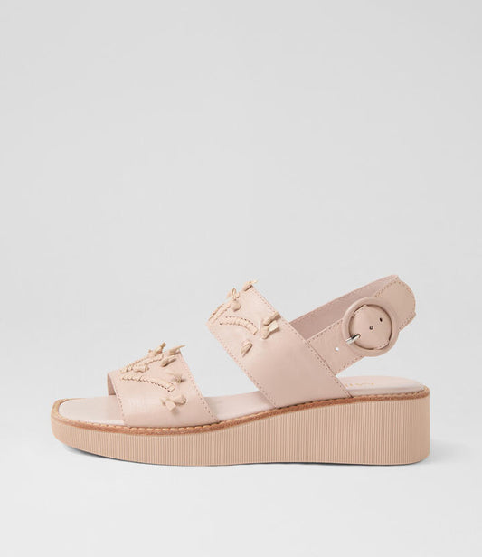 Image of Sandals. Productname: Tallulah Nude Leather Sandals in NUDE-NUDE SOLE colour by brand - MIDAS