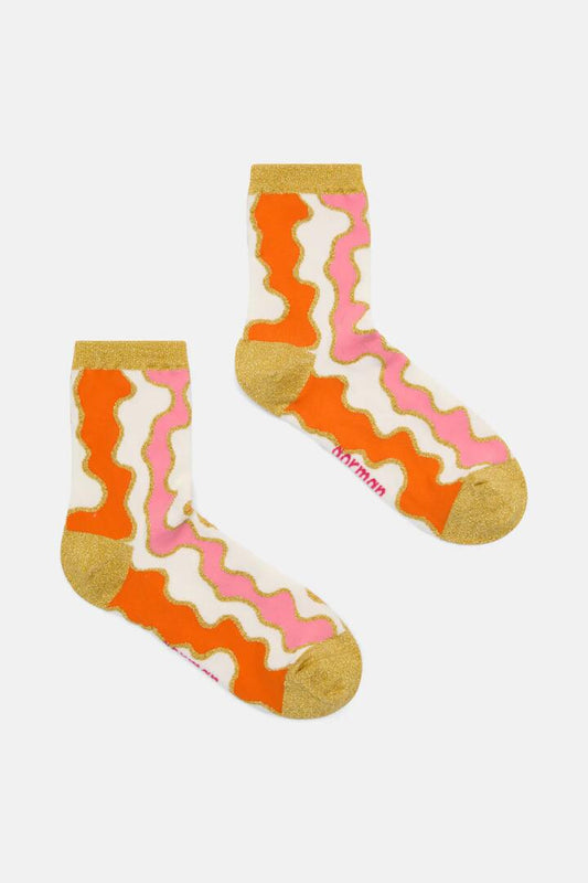 Image of Socks. Productname: Hibiscus Crew Sock in Multi colour by brand - Gorman