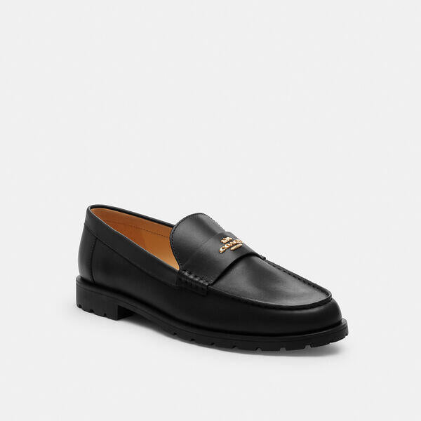 Image of Flats. Productname: Janie Loafer in BLACK colour by brand - Coach Outlet Australia