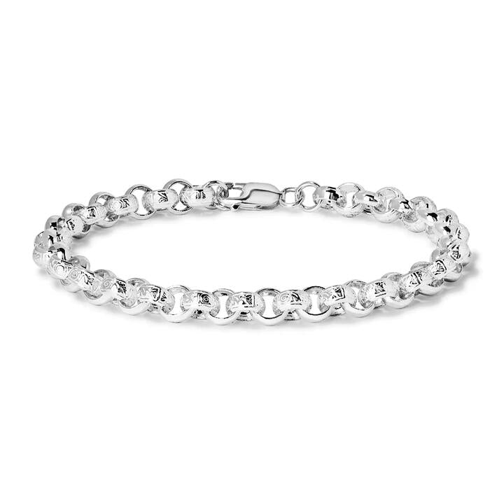 Image of Bracelets. Productname: 20cm Filigree Belcher Bracelet in Sterling Silver in Silver colour by brand - Bevilles
