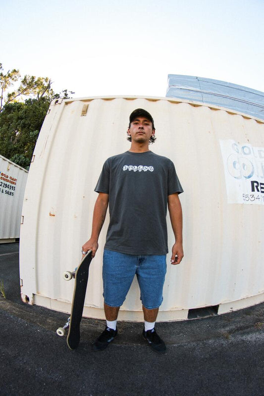 Image of T-Shirts. Product name - Volcom Mens Hedzwillroll T-Shirt Stealth in Stealth colour by brand - Volcom