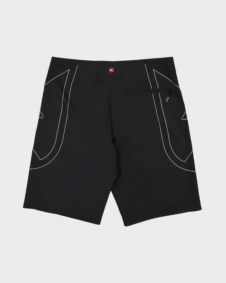 Image of Swimwear. Product name - Quiksilver Mens Interceptor 21" Boardshorts Black/White in Black/White colour by brand - Quiksilver
