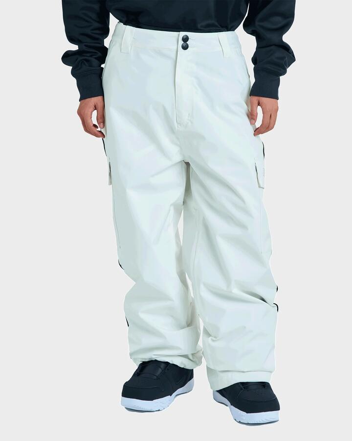 Image of Shoes. Productname: DC Shoes - Mens Dc Wide Cargo 10K Snow Pants - White - in White colour by brand - DC Shoes