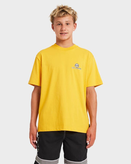 Image of T-Shirts. Product name - Billabong Boys 8-16 Bio Wave T-Shirt Yellow in Yellow colour by brand - Billabong