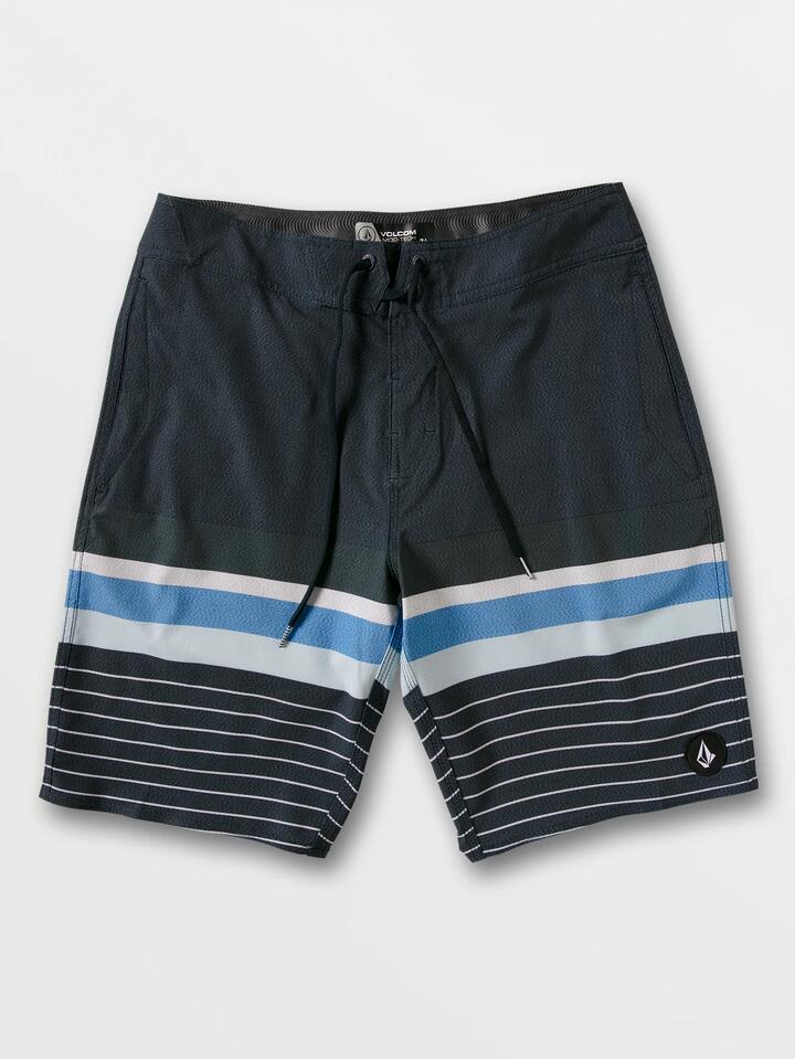 Image of Swimwear. Product name - Volcom Boys 8-16 Quarta Static Boardshorts Navy in Navy colour by brand - Volcom
