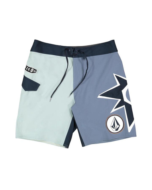 Image of Swimwear. Productname: Volcom Boys 8-16 St4R G4Zer Mod Boardshorts Blue Wash - in Blue Wash colour by brand - Volcom