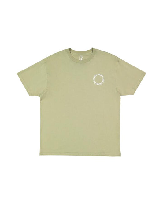 Image of T-Shirts. Product name - Volcom Boys 8-16 Round Out T-Shirt Green Tea in Green Tea colour by brand - Volcom