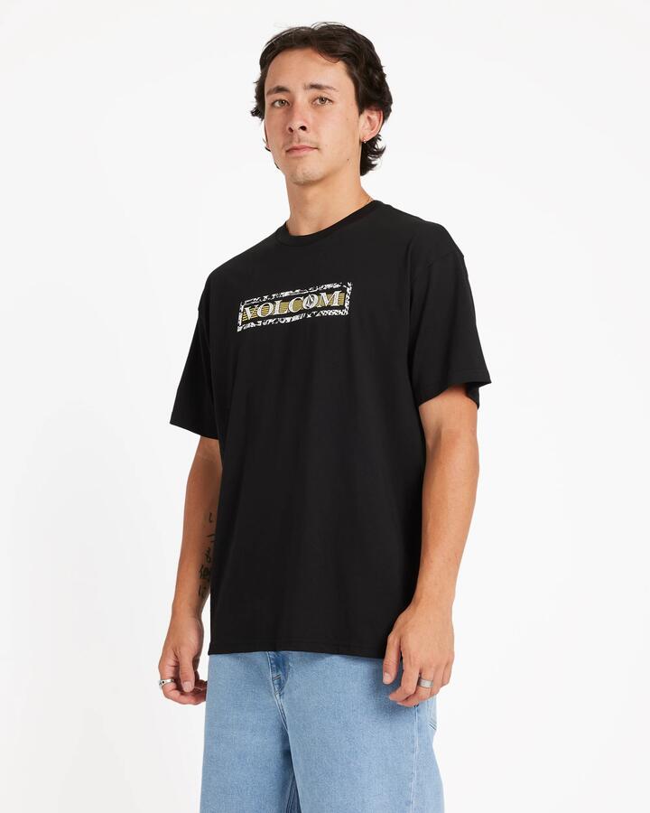 Image of T-Shirts. Product name - Volcom Mens You Drain T-Shirt Black in Black colour by brand - Volcom