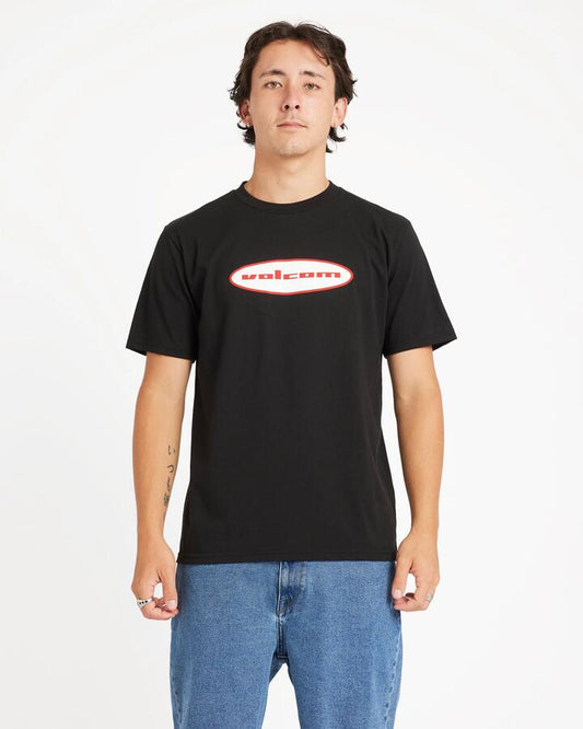 Image of T-Shirts. Product name - Volcom Mens Quone 2.0 T-Shirt Black in Black colour by brand - Volcom