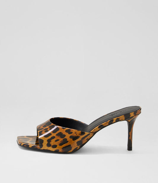 Image of Sandals. Productname: Preetence Leopard Leather Sandals in LEOPARD colour by brand - MOLLINI