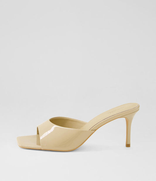 Image of Sandals. Productname: Preetence Latte Patent Leather Sandals in LATTE colour by brand - MOLLINI