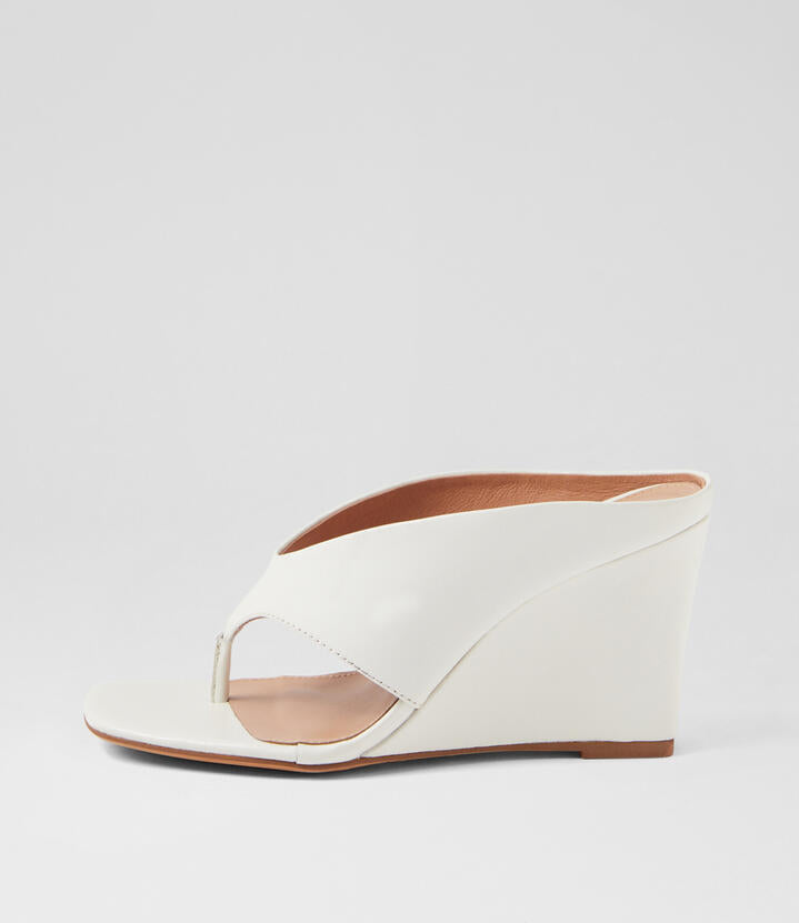 Image of Sandals. Productname: Alssa White Leather Sandals in WHITE colour by brand - MOLLINI