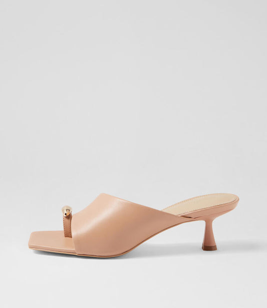 Image of Sandals. Productname: Tionee Nude Leather Sandals in NUDE colour by brand - MOLLINI