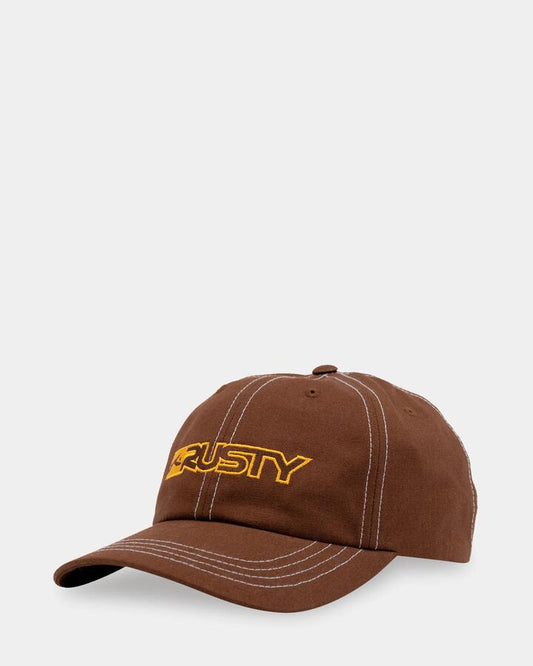 Image of Hats. Product name - Rusty Mens Dead End Dad Cap Pinecone Solid in Pinecone - Solid colour by brand - Rusty