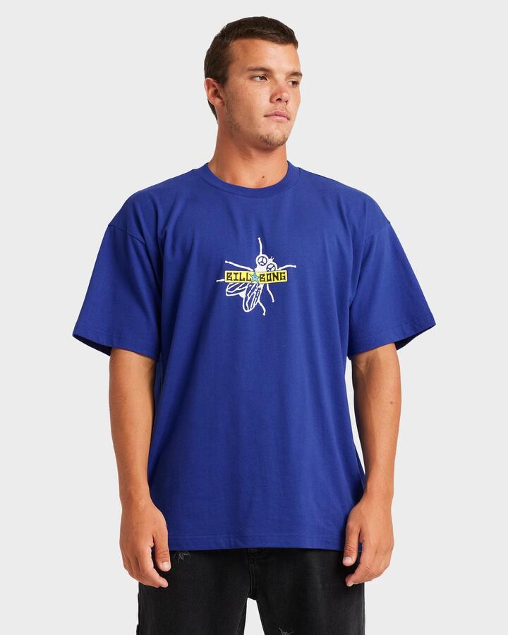 Image of T-Shirts. Product name - Billabong Mens Bong Fly Og T-Shirt Maliblue in Maliblue colour by brand - Billabong