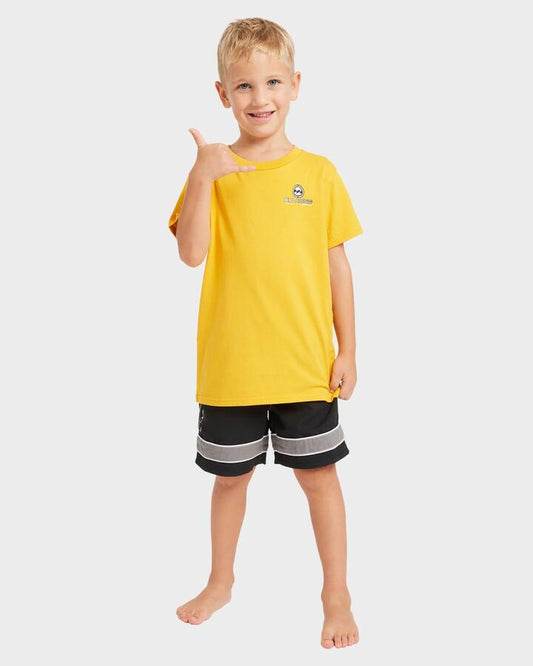 Image of T-Shirts. Productname: Billabong Boys 2-7 Spec Biow T-Shirt Yellow - in Yellow colour by brand - Billabong