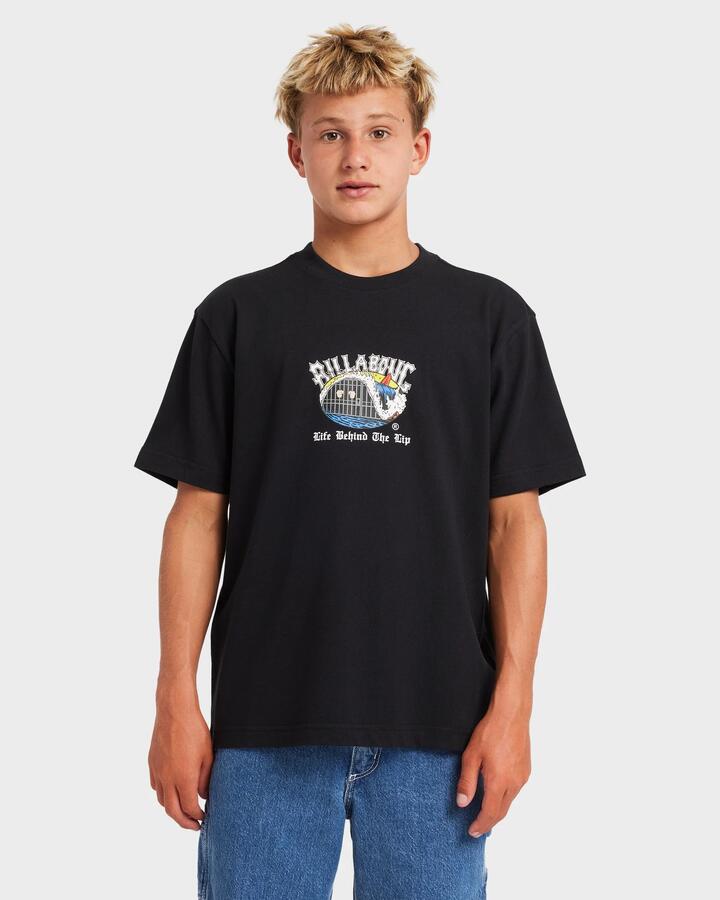 Image of T-Shirts. Product name - Billabong Boys 8-16 Behind The T-Shirt Black in Black colour by brand - Billabong
