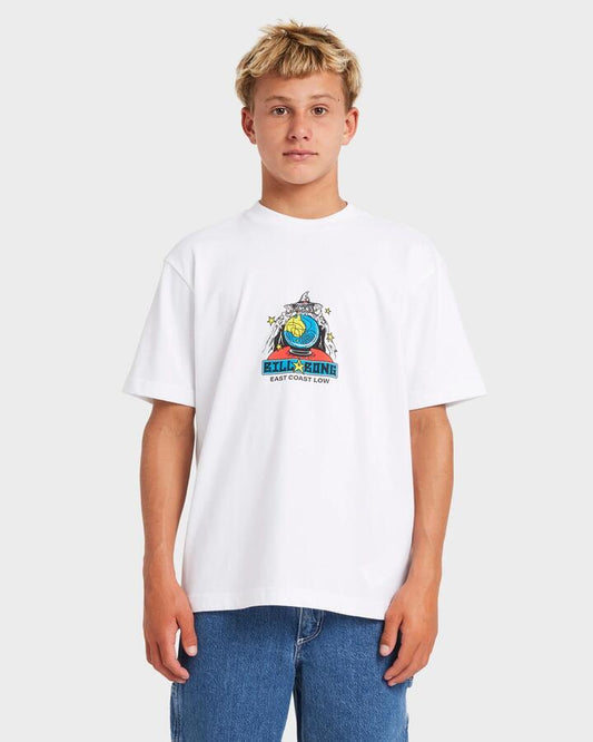 Image of T-Shirts. Product name - Billabong Boys 8-16 East Coast T-Shirt White in White colour by brand - Billabong