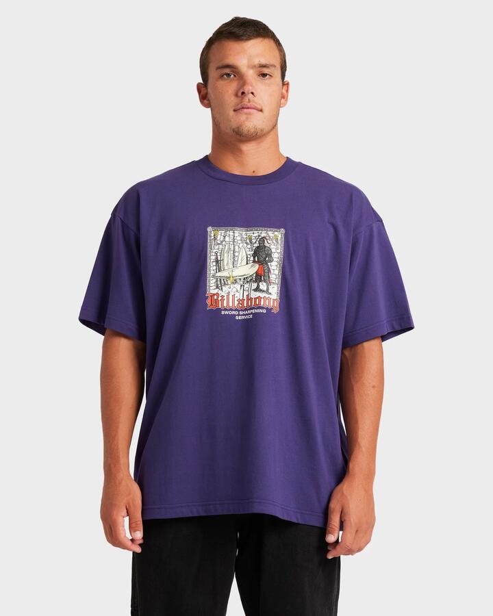 Image of T-Shirts. Product name - Billabong Mens Sword Sharpen T-Shirt Fig in Fig colour by brand - Billabong