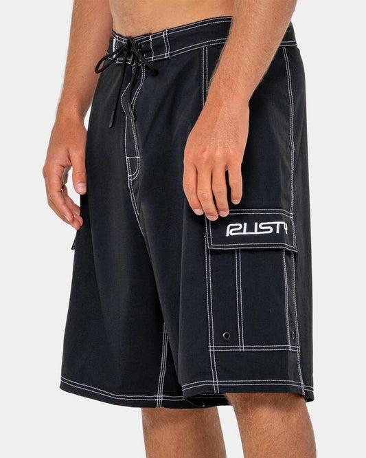 Image of Swimwear. Productname: rusty - Mens Pick Pocket 22" Boardshorts - Black - in Black colour by brand - rusty
