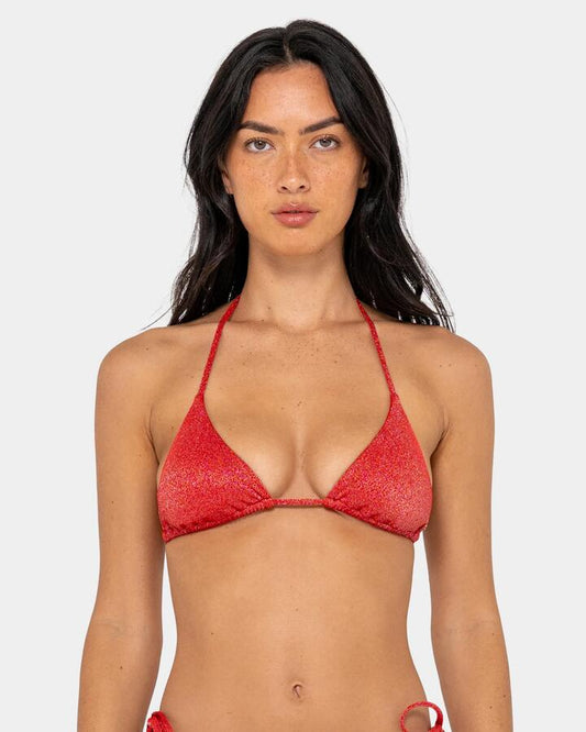 Image of Swimwear. Productname: rusty - Womens Shimmy Multiway Bikini Top - Red - in Red colour by brand - rusty