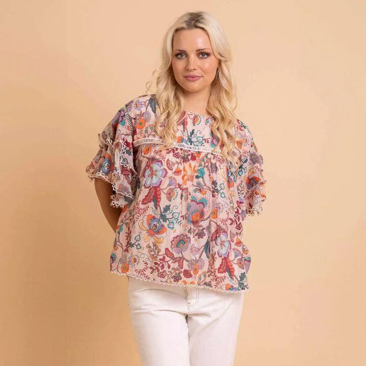 Image of Blouses. Productname: Augustine Katie Women's Top in Baby-pink colour by brand - Augustine